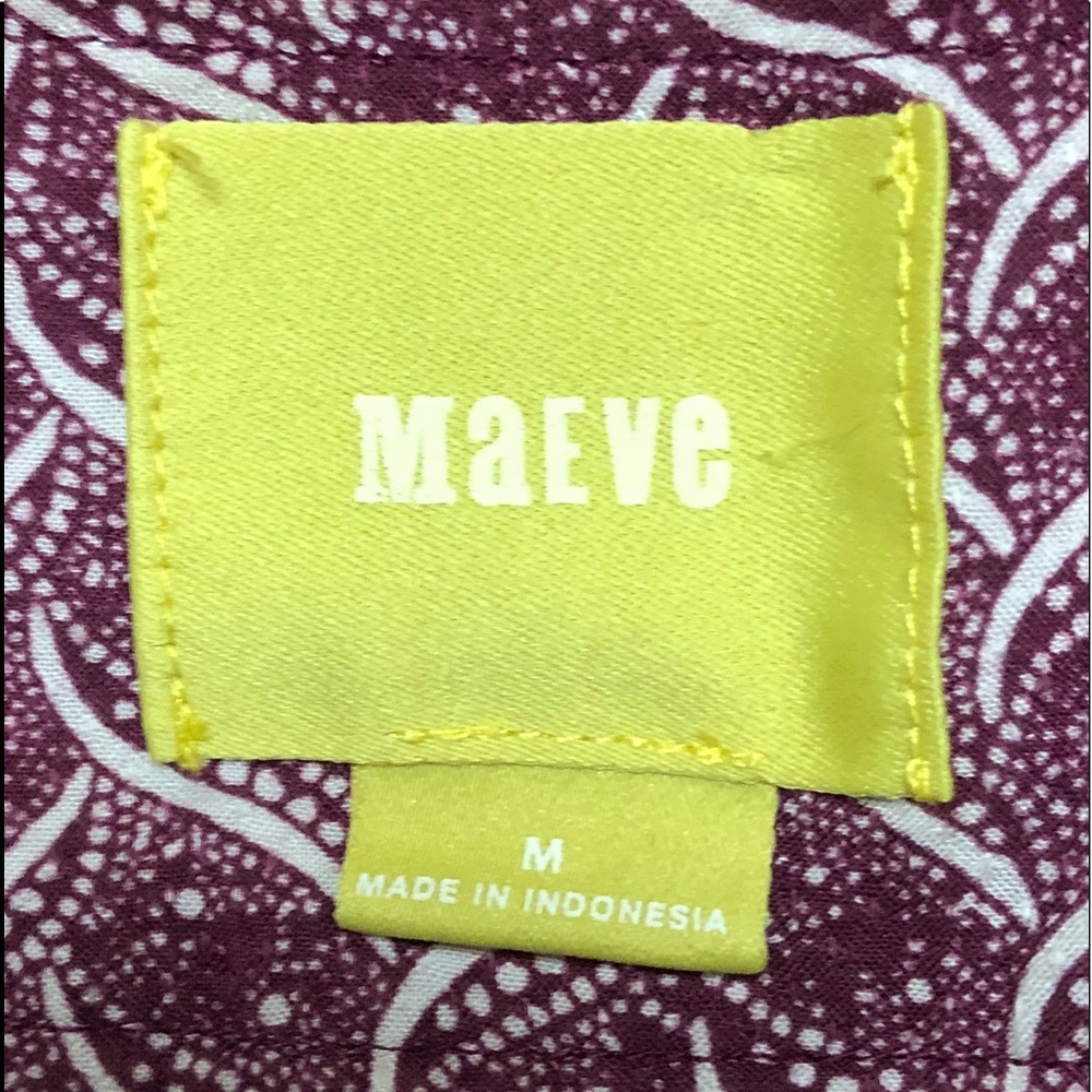Maeve Anthropologie Prin Rayon Button Blouse Top View 5